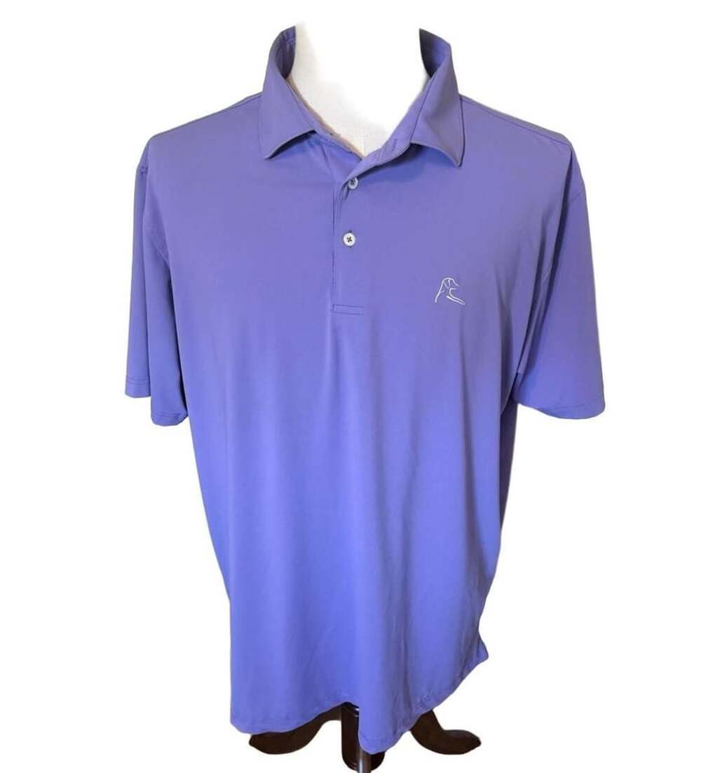 Rhoback Men's Purple Performance Golf Polo Shirt Size XL